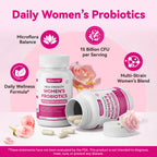 MIHIYO Women's Probiotics 15 Billion CFU | 14-Strain Probiotic with Cranberry & D-Mannose | 30 Capsules
