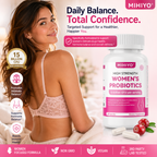 MIHIYO Women's Probiotics 15 Billion CFU | 14-Strain Probiotic with Cranberry & D-Mannose | 30 Capsules