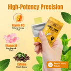MIHIYO Energy & Focus | Caffeine & Vitamin B12 Fast-Acting Oral Dissolving Strips | 20 Strips