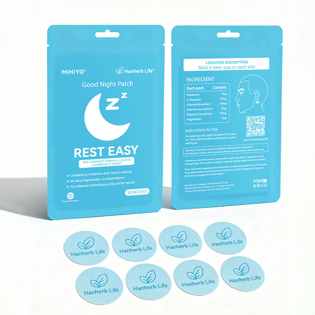MIHIYO GoodNight Sleep Patches | Drug-Free Overnight Wear | 30 Patches