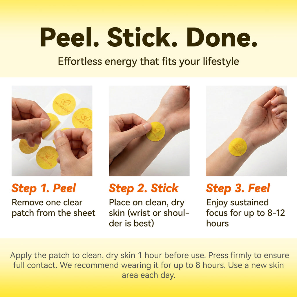 Energy Focus Transdermal Patch - Vitamin
B12 & Herbal Extracts for Daily Lifestyle (30
Count)