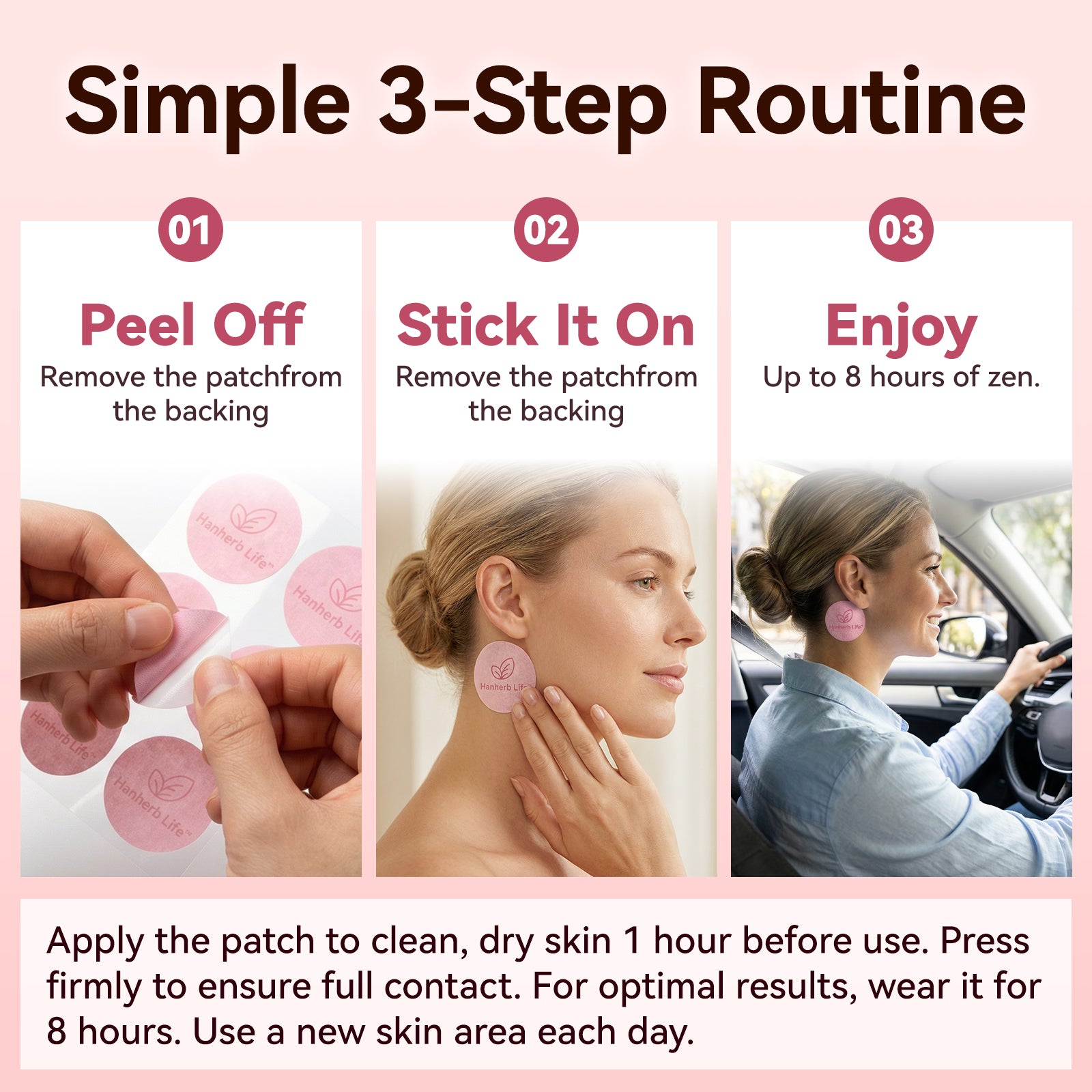 Plant-Based Mood Support Patch | 5-HTP & Botanicals, Long-Lasting Wear, 30 Patches